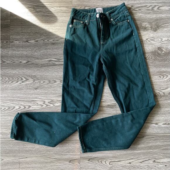 Forest Green Urban Outfitters BDG High-Waisted Jeans - Size 24 L 32 - Picture 1 of 3